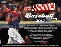2017 Topps Stadium Club Baseball Hobby Box