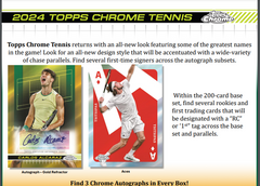 2024 Topps Chrome Tennis Breakers Delight Hobby 12-Box Case